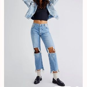 Free people Maggie mid rise straight leg jeans